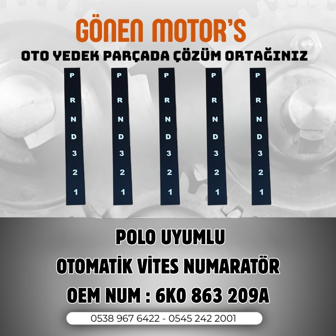 200 - 6K0863209A Otomatik Vites Numaratör | Polo – Ibiza – Cordoba | Orijinal Tip Vites Gösterge Paneli